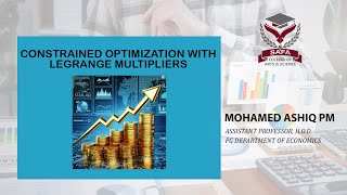 Constrained Optimization with Lagrange Multipliers | PG Department of Economics | Mohamed Ashiq PM
