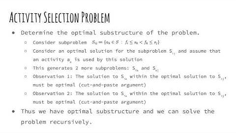 Algorithms: 2.2 Greedy Algorithms