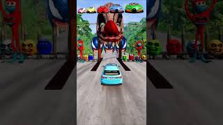 Big and Small Mercedes Benz car vs 3D model Venom and Zombie Moon