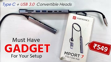 Portronics M Port 7 USB Hub Unboxing & Review – Must-Have Gadget for Your Setup!" 🚀💻