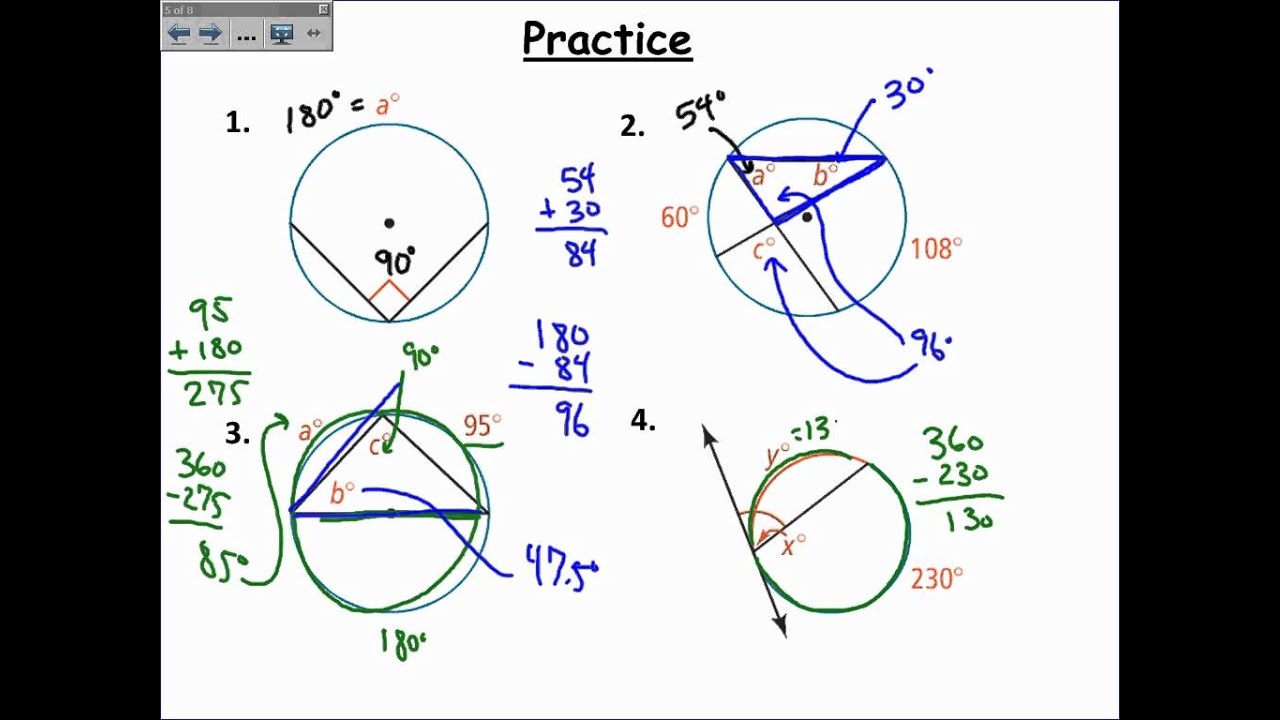 32 Inscribed Angles Worksheet With Answers - support worksheet