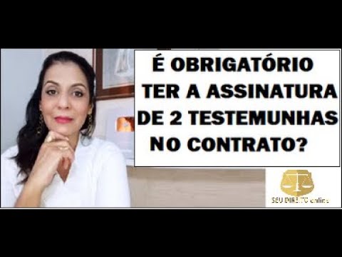 Vídeo: Um contrato é obrigatório?