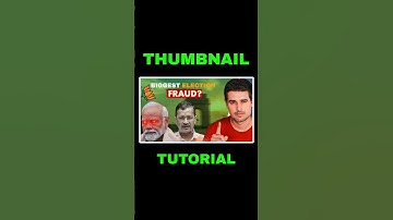 How to create a YouTube Thumbnail like Dhruv Rathee #thumbnailtutorial @dhruvrathee