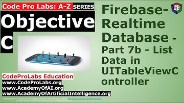Objective C- Firebase- Realtime Database - Part 7b - List Data in UITableViewController