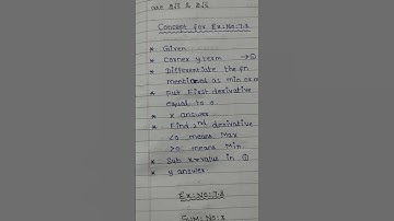 #TN syllabus #class 12#chapter 7#Appliction of differential calculus #concepts used in ex no 7.8#