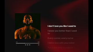 John Legend - I Don't Love You Like I Used To (Lyrics)