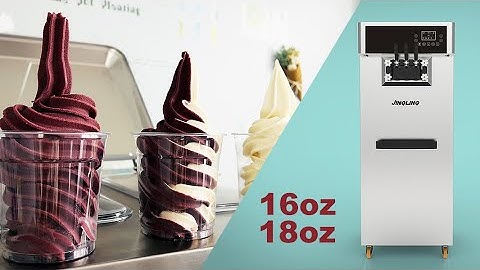 The large-capacity ACAI soft ice cream output is 16oz. and 18oz. cups for the Jingling SF36.