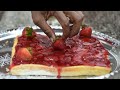 Torta de Queso Cheesecake Con Mermelada de Fresas