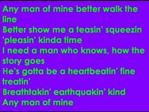 Shania Twain - Any man of mine (lyrics)