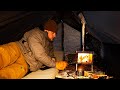 Hot Tent Camping in High Winds