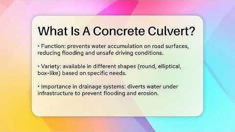 What Is A Concrete Culvert? - Civil Engineering Explained