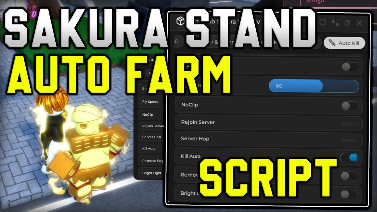 ⏳KING CRIMSON] Sakura Stand Script Auto Farm, KIll Aura, God Mode