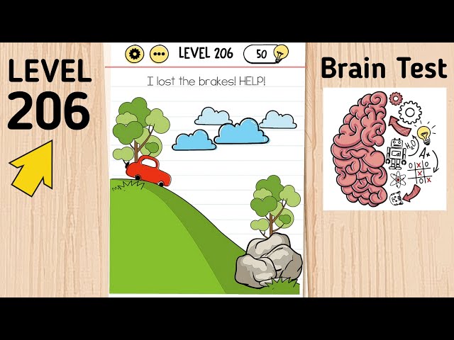 Brain Test Level 206 I lost the brakes! Help Answers 