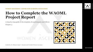 How to Complete the WAOML Project Report | Chapter 3: Visual Representation of Programmes Guide