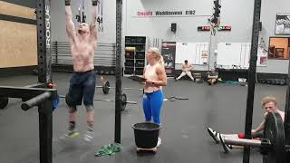 Beach Throwdown 2018 qualifier WOD 18.1 Martin en Mischa