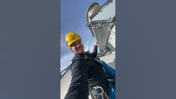 Daring Descent: Sky-High Camera Inspection at a Wind Turbine #shorts
