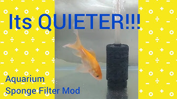 Quieter! Aquarium sponge filter modification DIY #12