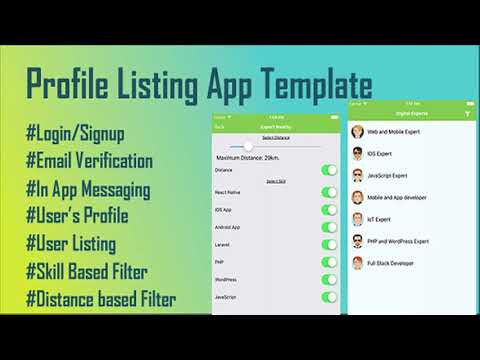 Profile Listing and Live Chat App Template | Codecanyon Scripts and Snippets