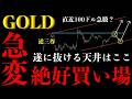 ⚠️ゴールド“絶好の買い場”到来。ついに抜ける…この波の天井はここ【XAUUSD分析】