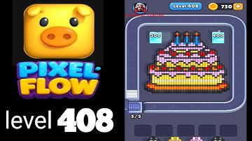 Pixelflow level 408 Guide Walkthrough Solution