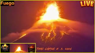 Volcán de Fuego at Night 🌋 | Incredible Volcano Time-Lapse #Volcano #Fuego #Lava