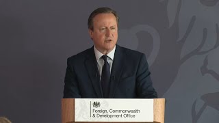 Cameron gives speech at Lord Mayor's Easter Banquet