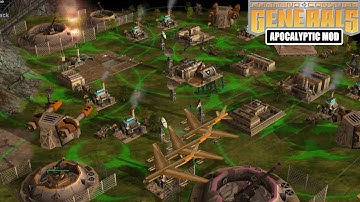 AI BUILD INSANE DEFENSE - C&C Generals Zero Hour Apocalyptic 2.2