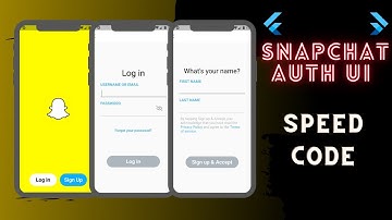Snapchat auth UI clone -Flutter Speed code| DevelopersOnline