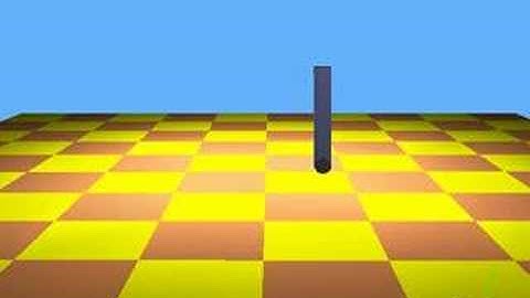 Adaptive control of unstable simulated robot, Video 2