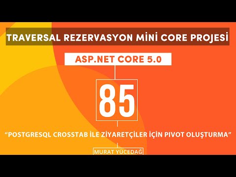 #85 Traversal Rezervasyon Asp.Net Core 5.0 Mini Proje CrossTab ile Ziyaretçiler İçin Pivot Tablo