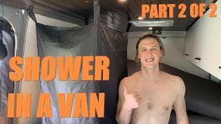 Compact Collapsible SHOWER In A Van  Part 2 of 2