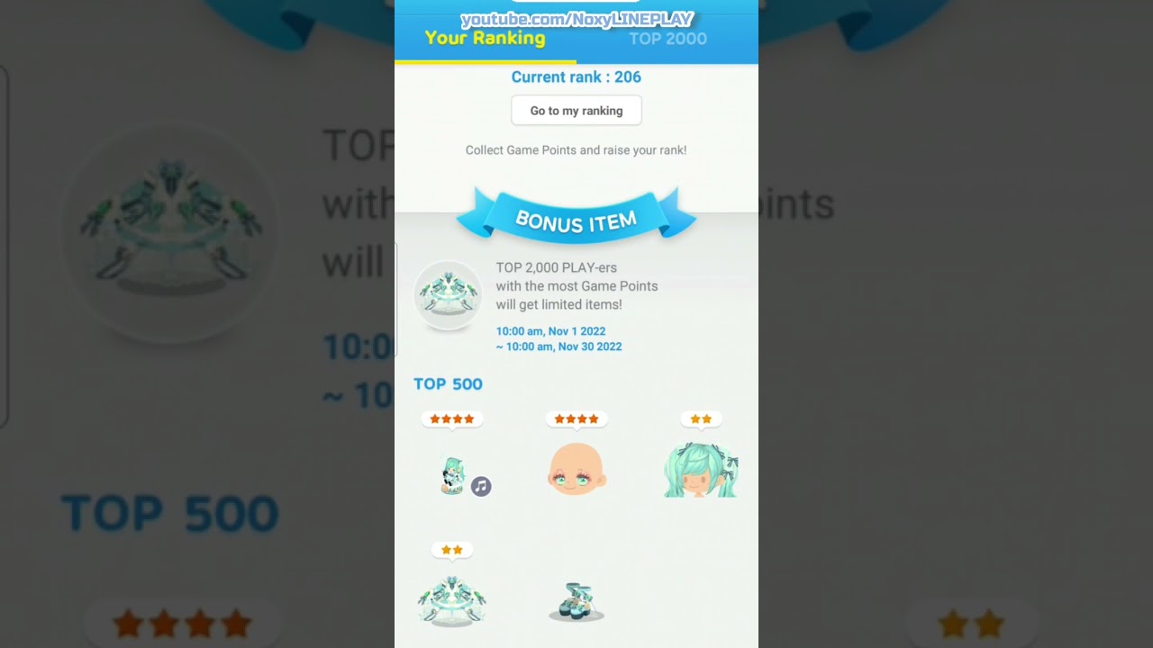 Ranking Rewards for Hatsune Miku Square - LINE PLAY 10th Anniversary