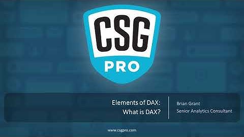 Elements of DAX 01-01: What is DAX?