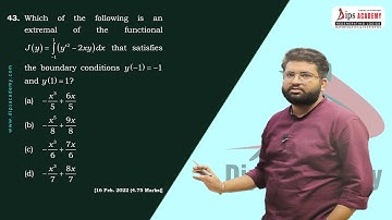 CSIR NET Maths Feb 2022 - Q.No. 43 | Calculus of Variations | Question Discussion