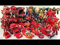 ULTIMATE RED TOYS COLLECTION: Iron Man, Red Hulk, Deadpool, Lightning McQueen &amp; Giant Robot Mecha