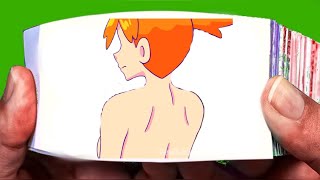 Misty takes her top off#flipbook  #animation  #pokemon