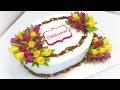 Торт Юбилейный с тюльпанами(крем БЗК). /Anniversary cake with tulips(protein custard).