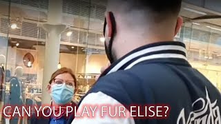 Passenger Lady Asked me to play Fur Elise on Public Piano | Andrei Piano