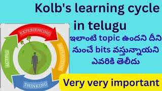 Kolb's learning cycle Explanation in telugu
