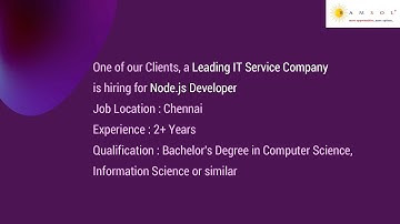 Node js Developer | Node js Developer Jobs | Node js | Node js Jobs