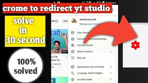 how to fix chrome redirect to yt studio or youtube app || yt studio problem solve