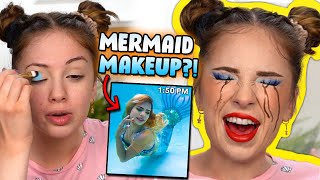 I Tried Following A MERMAID'S MAKEUP ROUTINE