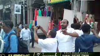 Congress leaders Bativikramarika and ex MP Anjan Kumar Yadav Try to Closed Pathargatti Market immedi