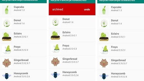 RecyclerView Swipe To Delete With Undo Option