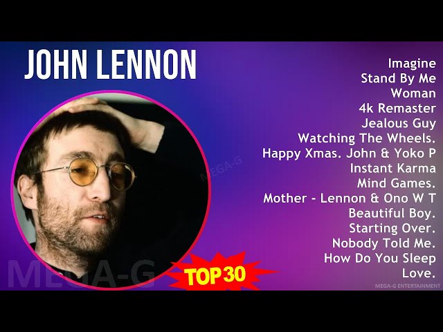 J o h n L e n n o n MIX Best Songs, Grandes Exitos ~ 1950s Music ~ Top Rock & Roll, AM Pop Music class=