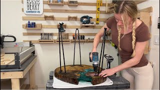 DIY build - Real water feel! Waterfall Live edge resin side table