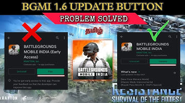 BATTLEGROUND MOBILE INDIA 1.6 UPDATE NOT SHOWING ON PLAY STORE PROBLEM FIXED IN TAMIL #BGMI #pubg
