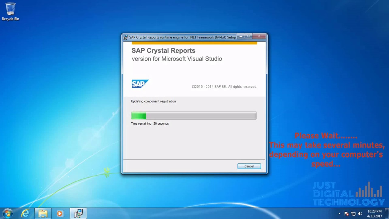 sap crystal reports runtime windows 10