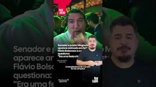 Senador Magno Malta do PL- ES, todo animado com a campanha de Flávio Bolsonaro