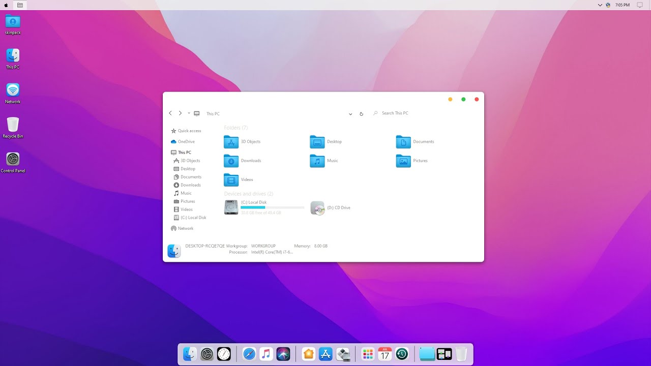Tema macOS Monterey para Windows